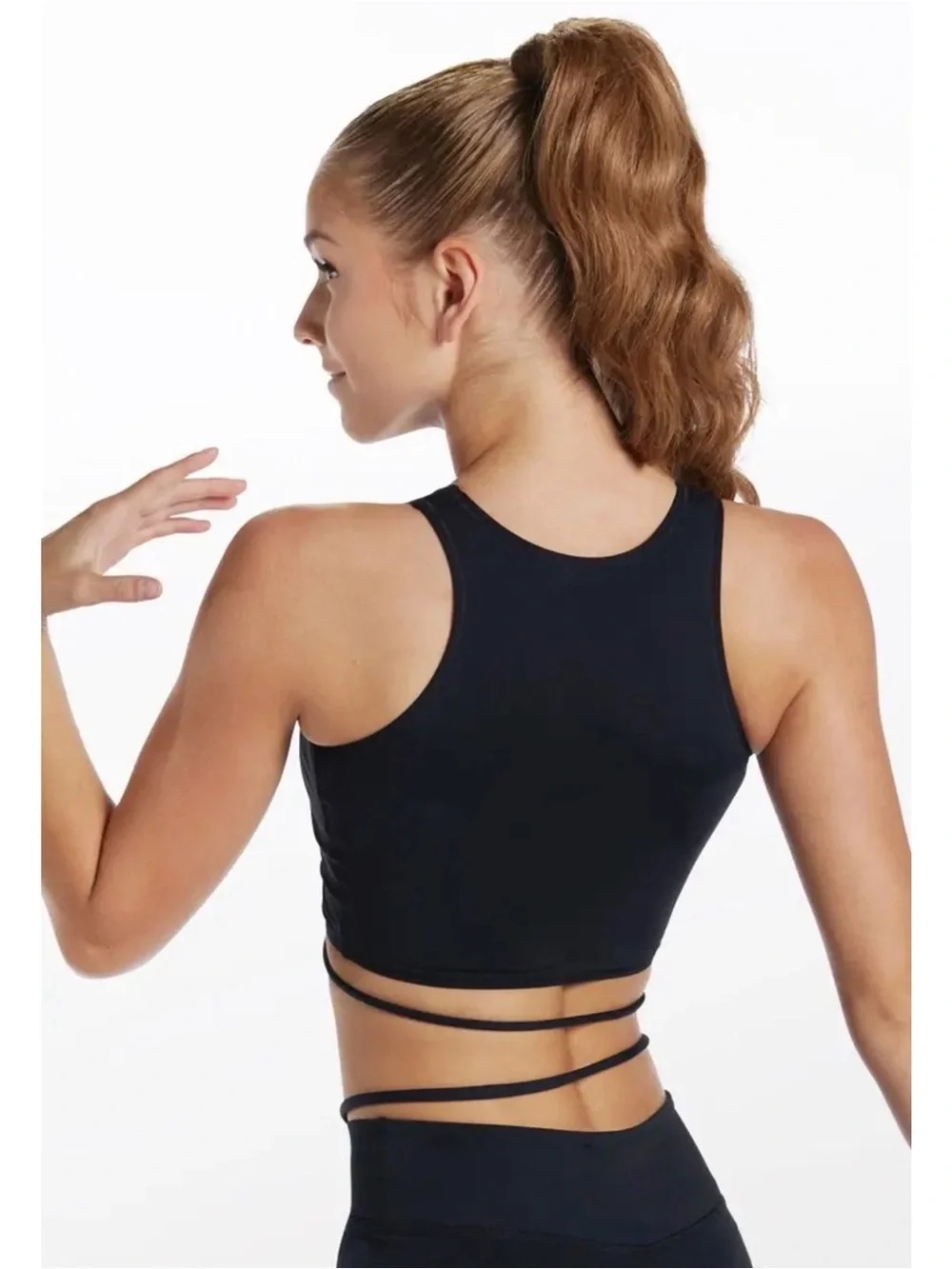 Weissman | Two Piece Black to Red Ombre Sheer Maxi Skirt Pinched Crop Top, LC